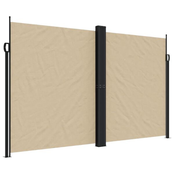 vidaXL Retractable Side Awning Beige