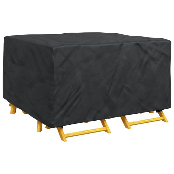 vidaXL Furniture Cover Plain Black 59.06 x 59.06 x 29.53 in 210D