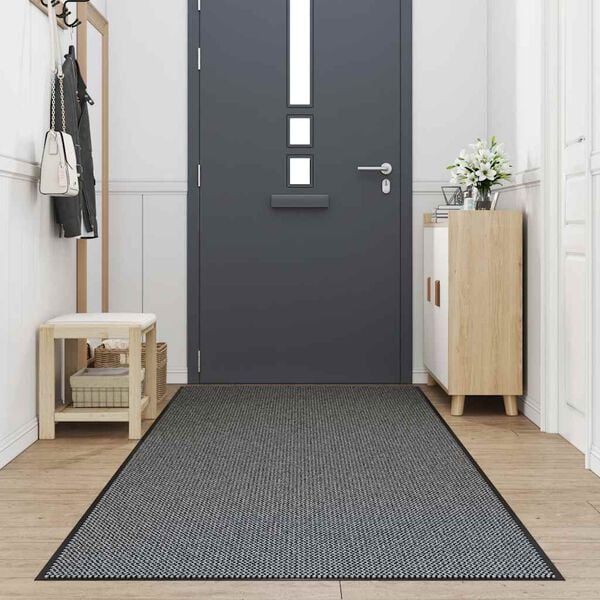 vidaXL Doormat Anthracite Polypropylene 45.3 x 118.1 in Durable