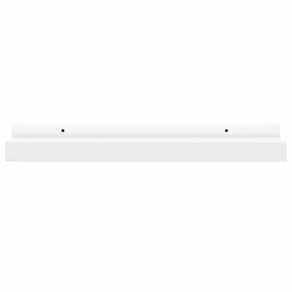 vidaXL Frame Ledge Shelf Set of 2 White MDF 15.7 in x 3.5 in x 1.2 in