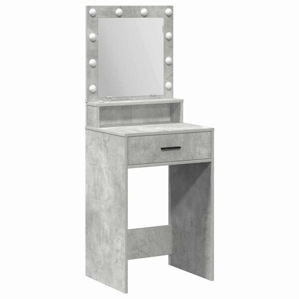 vidaXL Dressing Table Concrete Grey 19.69 x 16.14 x 53.15 in