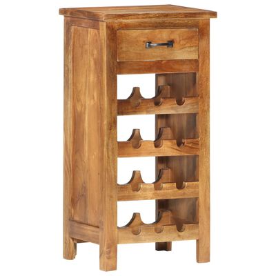 vidaXL Wine Cabinet 15.7"x11.8"x31.5" Solid Acacia Wood