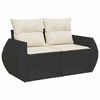 vidaXL Garden Sofa Set Black PE Rattan 9 Piece Garden Sofa Set