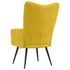 vidaXL Relaxing Chair Mustard Yellow Velvet (100% polyester), Steel