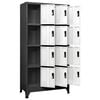 vidaXL Locker Cabinet Anthracite and White Steel Standard Locker Cabinet