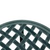 vidaXL Garden Table Green Cast Aluminum Small Decorative Inlays