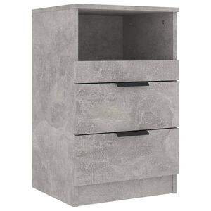 vidaXL Bedside Cabinet Concrete Grey Engineered Wood Medium