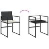 vidaXL Garden Dining Set Black, Cream white PE rattan Large Foldable