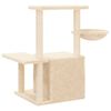 vidaXL Cat Tree Cream Engineered wood, Plush, Sisal
