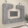vidaXL TV Cabinet Set 6 Pieces Grey Sonoma Engineered Wood Medium