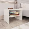 vidaXL Bedside Cabinet High gloss white Engineered wood Bedside Cabinet