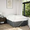 vidaXL Bed Frame Dark Grey Polyester Small Full Bed Frame Rectangular