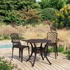 vidaXL Bistro Set Bronze Cast aluminum Medium Durable Bistro Set