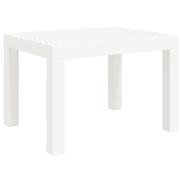 vidaXL Garden Table White Polypropylene (PP) Medium Durable
