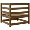 vidaXL Corner Sofa Honey brown Solid pine wood 27.6 in x 27.6 in x 26.4 in