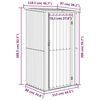 vidaXL Garden Shed Grey Galvanized steel, plastic 46.7x38.2x82.5 in