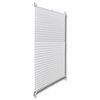 vidaXL Plisse Blind White Crepe Fabric, Aluminum 23.6 x 49.2