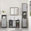 vidaXL Bathroom Furniture Set Grey sonoma Engineered wood, metal, glass