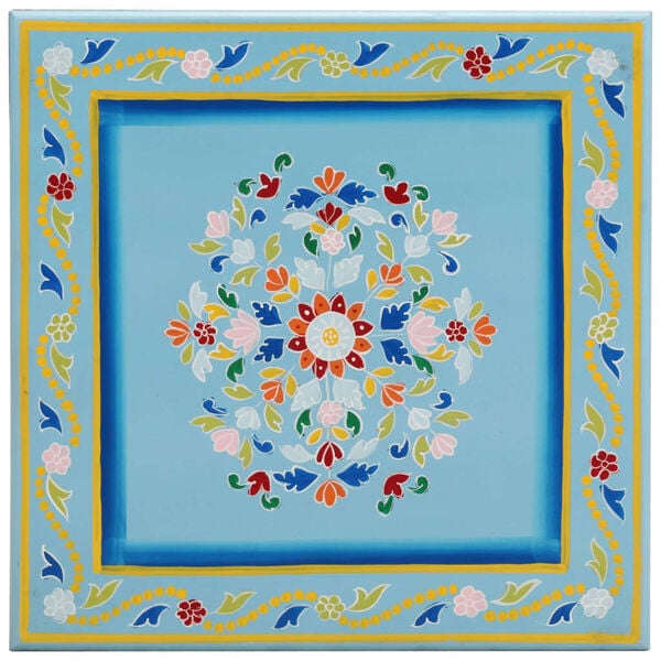 vidaXL Coffee Table Turquoise, Multicolored Solid mango wood Medium