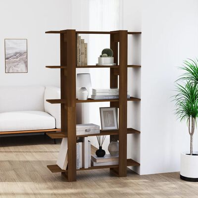 vidaXL Book Cabinet/Room Divider Brown Oak 39.4"x11.8"x63"