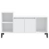vidaXL TV Cabinet White Engineered wood, iron Medium TV Cabinet