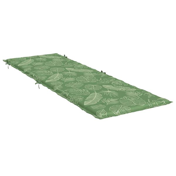 vidaXL Sun Lounger Cushion Leaf Pattern