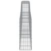 vidaXL Gabion Basket Set of 15 Silver Galvanized iron Extra large