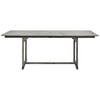 vidaXL Garden Table Grey Solid Acacia wood Medium Extendable