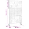 vidaXL Privacy Screen Grey 39.37 x 19.69 x 70.87 in Steel