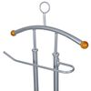 vidaXL Valet Stand Silver Grey Heavy Duty Iron Frame 16.9 x 11.0 x 44.5 in
