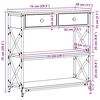 vidaXL Console Table with Drawer artisan oak 75 x 28 x 75 cm