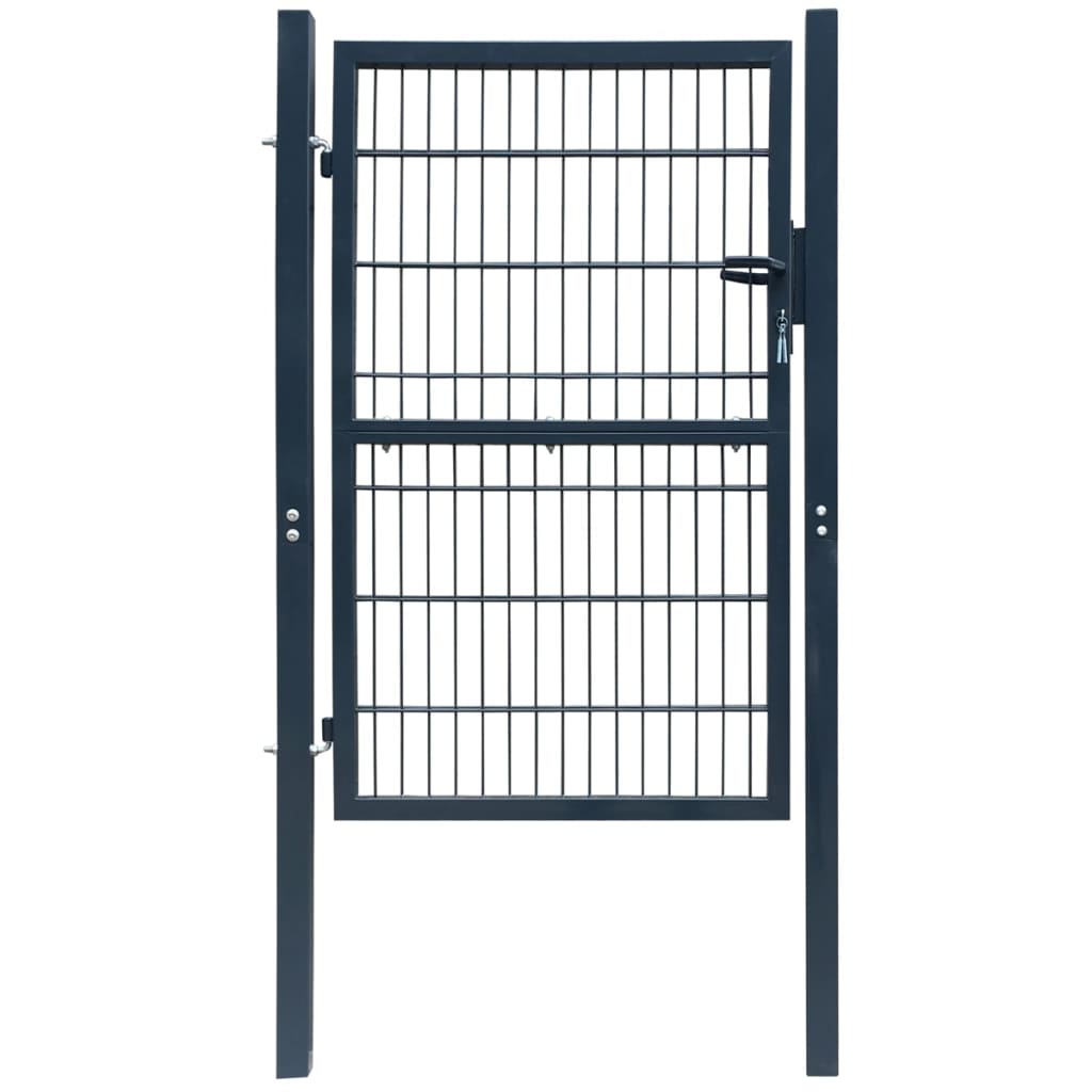 vidaXL 2D Fence Gate (Single) Anthracite Gray 41.7" x 74.8"