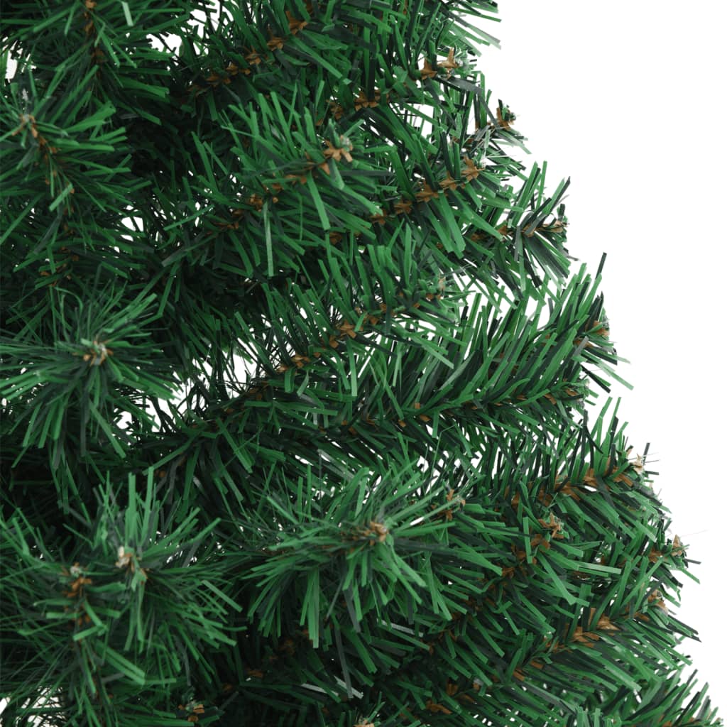 vidaXL Artificial Half Christmas Tree with Stand Green 5 ft PVC