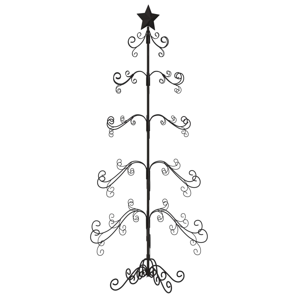 vidaXL Metal Christmas Tree for Decoration Black 59.1"