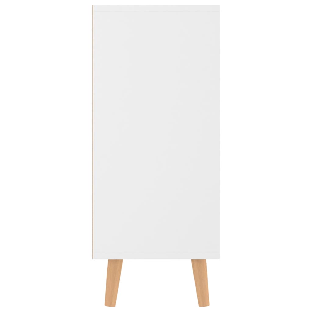 vidaXL Sideboard High Gloss White 35.4"x11.8"x28.3" Engineered Wood