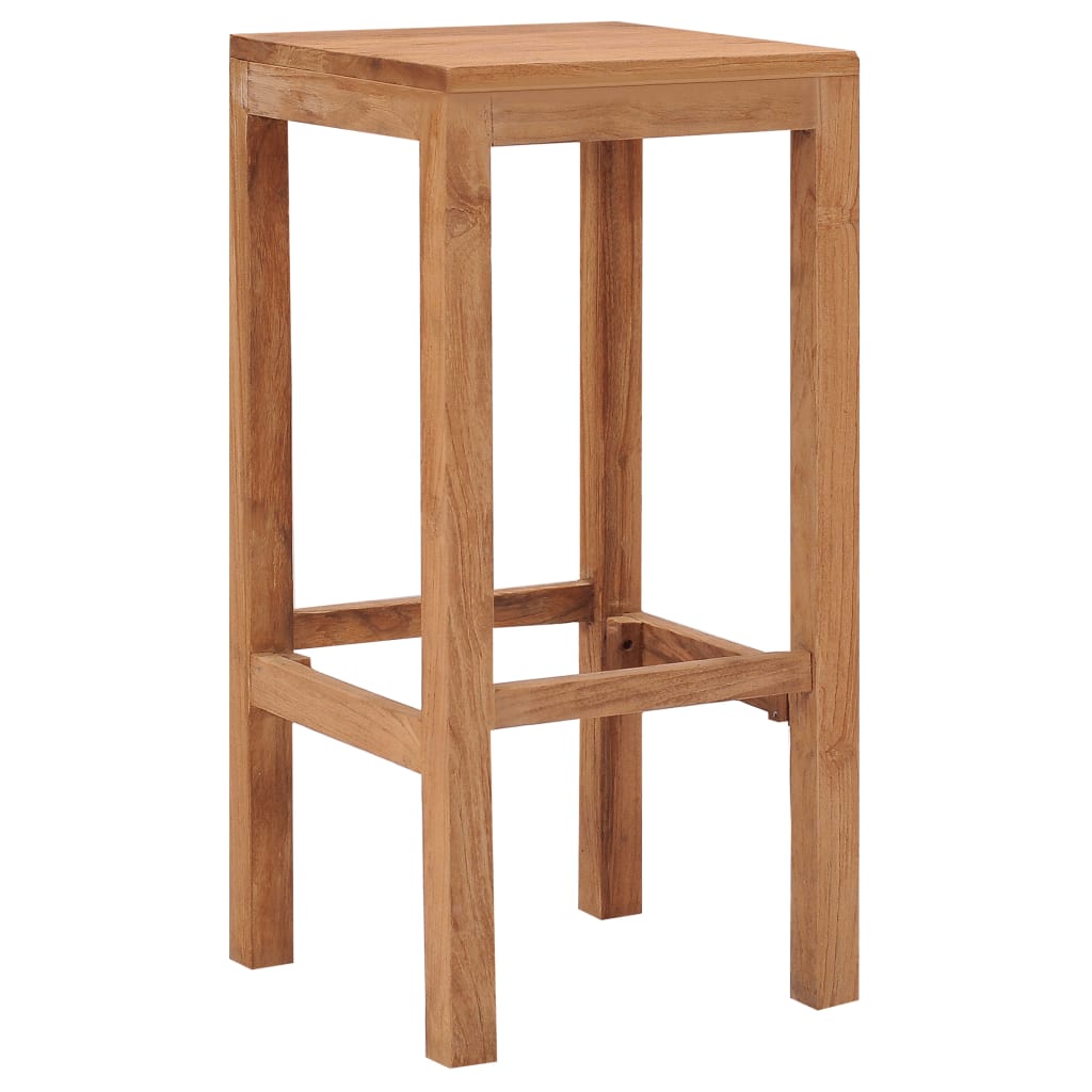 vidaXL Bar Stools 2 pcs Solid Wood Teak