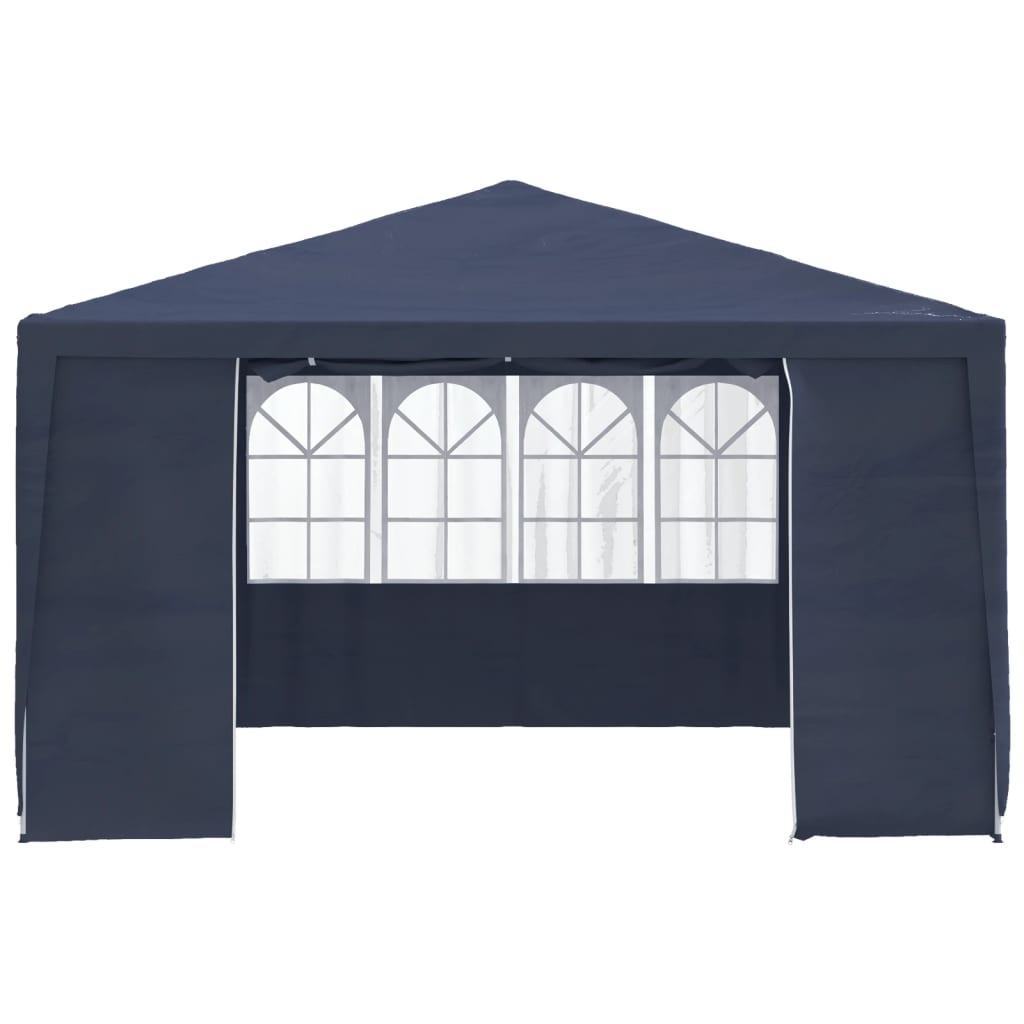 vidaXL Professional Party Tent with Side Walls 13.1'x13.1' Blue 0.3 oz/ft²