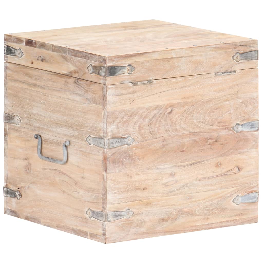 vidaXL Chest 15.7"x15.7"x15.7" Solid Acacia Wood