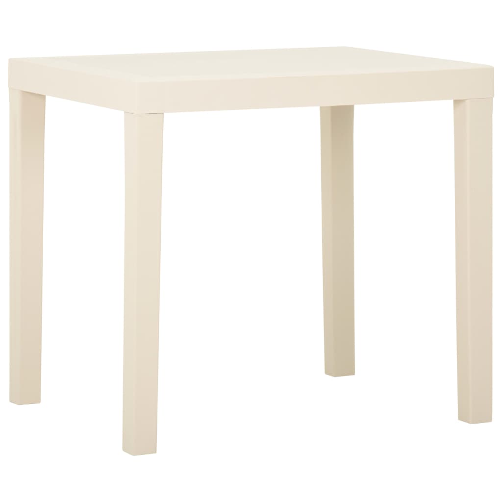 vidaXL Patio Table White 31.1"x25.6"x28.3" Plastic