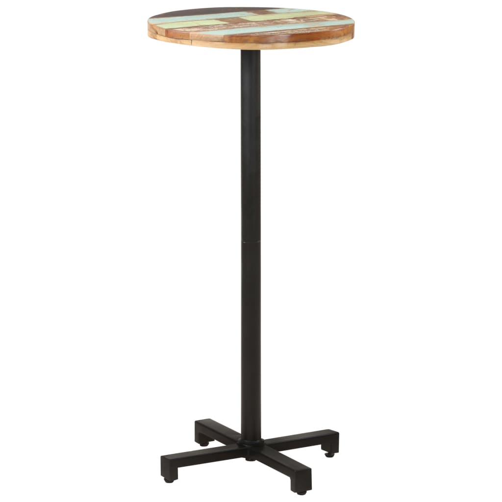 vidaXL Bistro Table Round Ø19.7"x43.3" Solid Reclaimed Wood