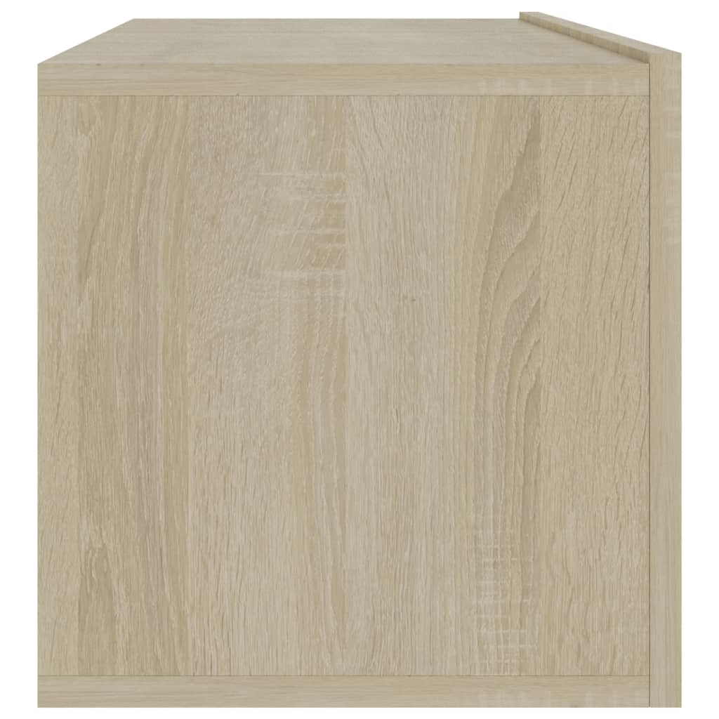 vidaXL TV Stand Sonoma Oak 39.4"x11.8"x11.8" Engineered Wood