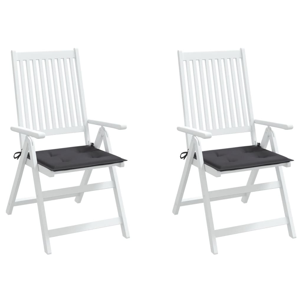 vidaXL Garden Chair Cushions 2 pcs Anthracite 19.7"x19.7"x1.2"