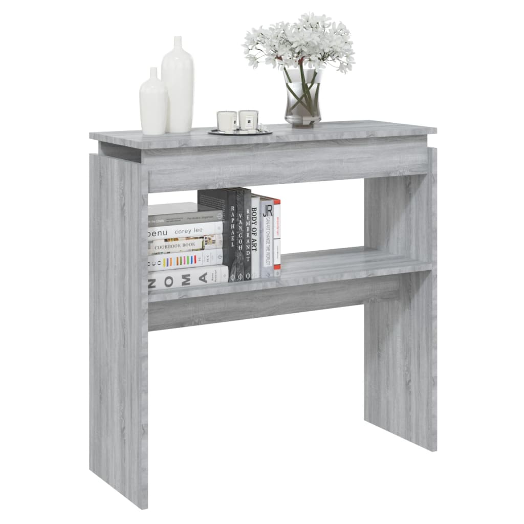 vidaXL Console Table Gray Sonoma 31.5"x11.8"x31.5" Engineered Wood