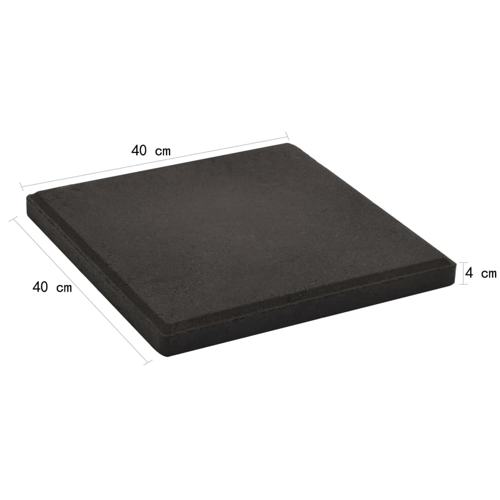 vidaXL Umbrella Weight Plate Black Concrete Square 26.5 lbs