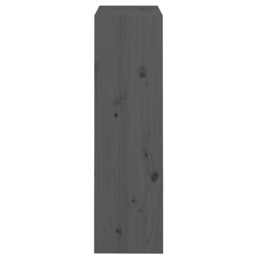 vidaXL Book Cabinet/Room Divider Gray 23.6"x11.8"x40.7" Solid Wood Pine