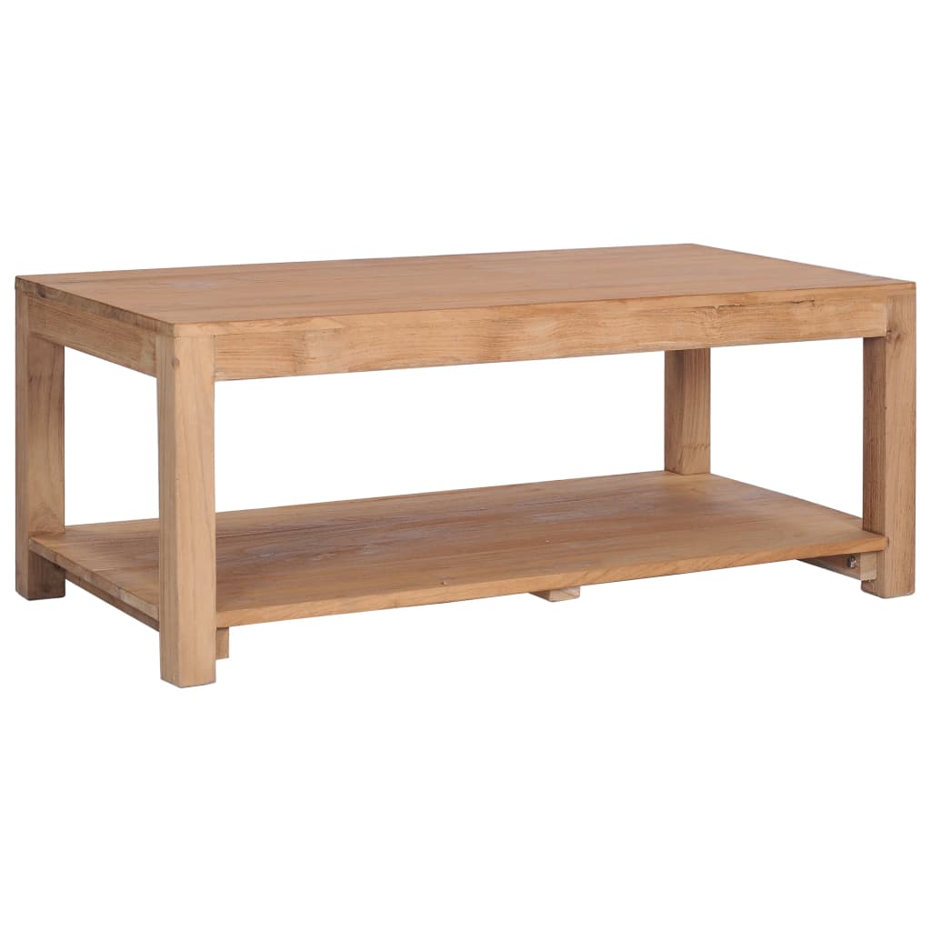 vidaXL Coffee Table 39.4"x19.7"x15.7" Solid Wood Teak