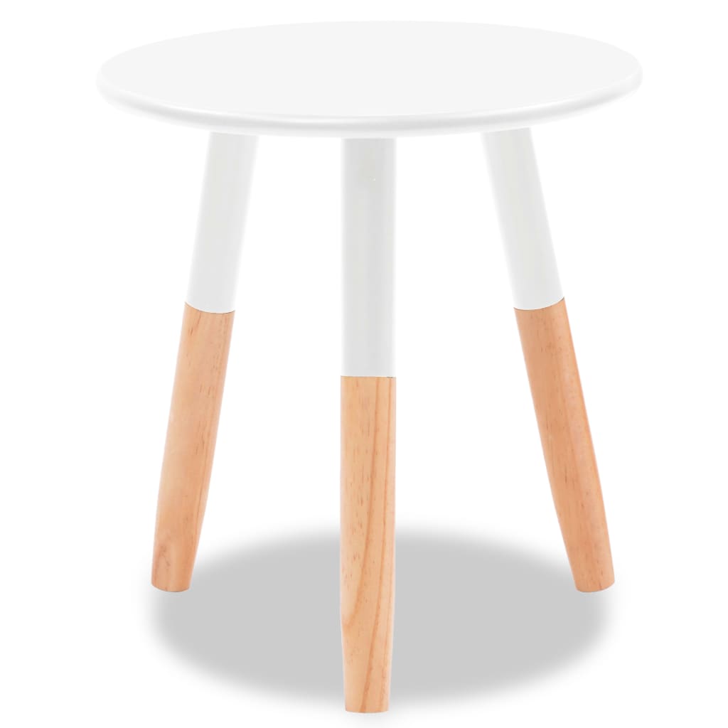 vidaXL Side Table Set 2 Pieces Solid Pinewood White