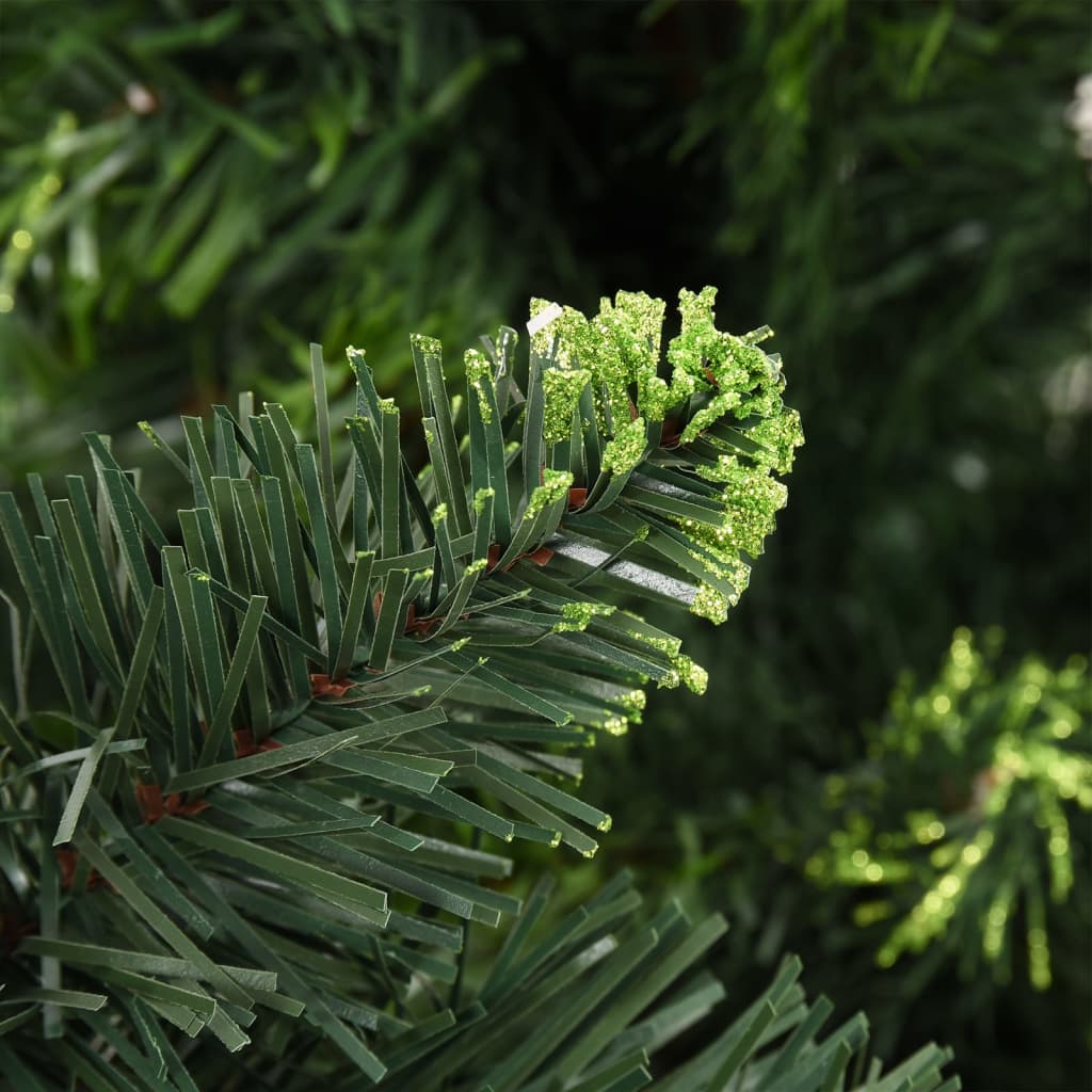 vidaXL Artificial Pre-lit Christmas Tree with Ball Set Green 59.1"