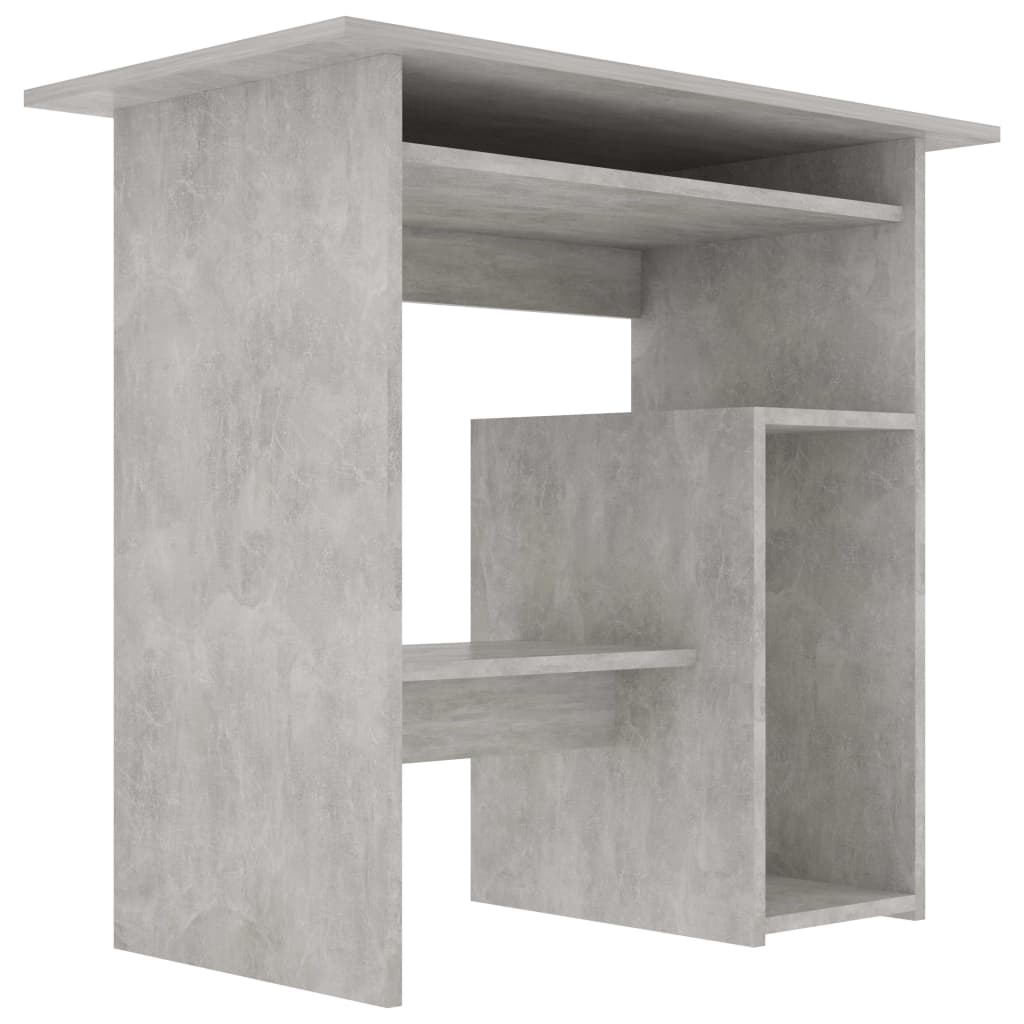 vidaXL Desk Concrete Gray 31.5"x17.7"x29.1" Chipboard