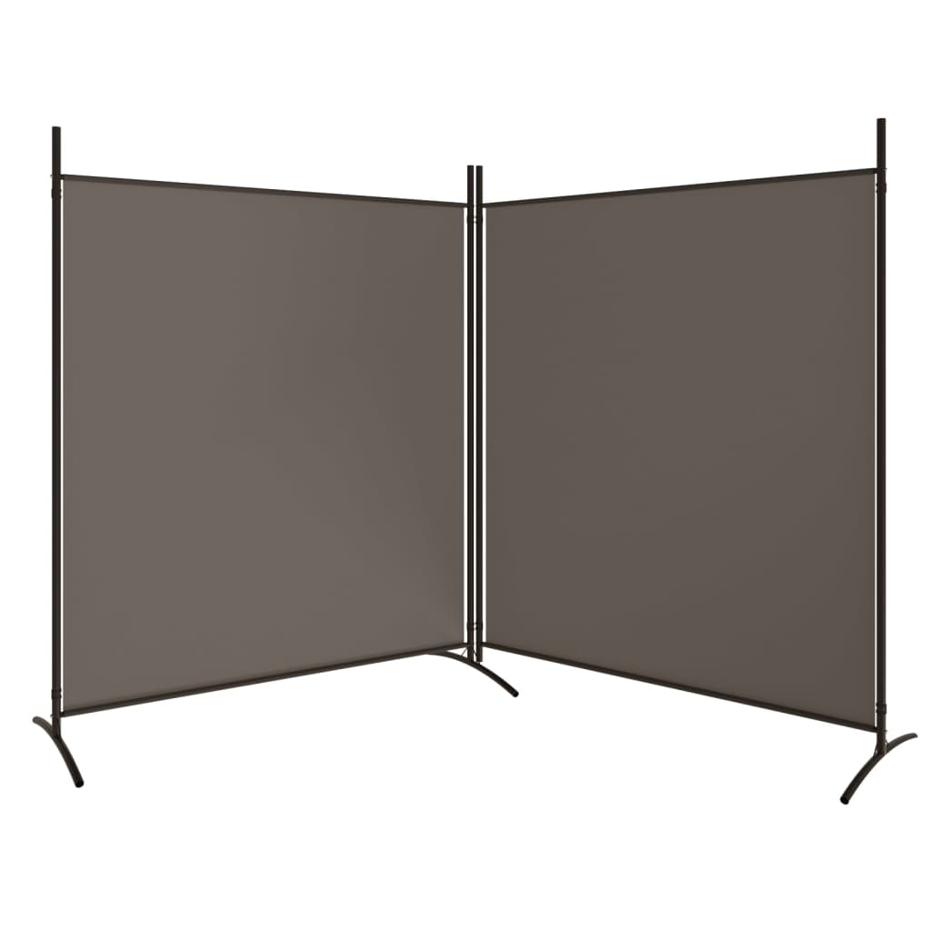 vidaXL 2-Panel Room Divider Anthracite 137"x70.9" Fabric